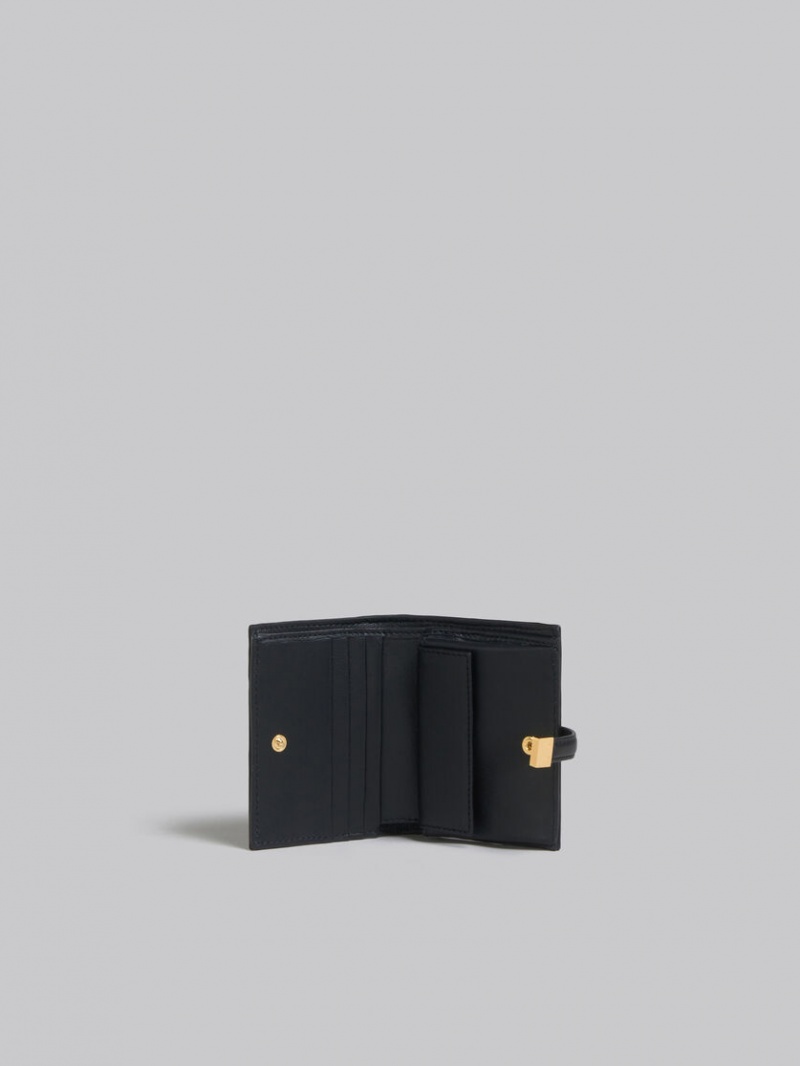 Marni δερματινα Bifold Prisma Wallet μαυρα | GRJKU74650