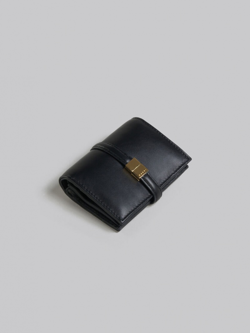 Marni δερματινα Bifold Prisma Wallet μαυρα | GRJKU74650