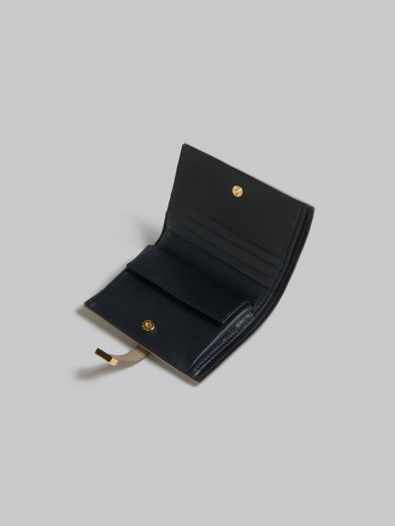 Marni δερματινα Bifold Prisma Wallet Μπεζ | LGRTR40354