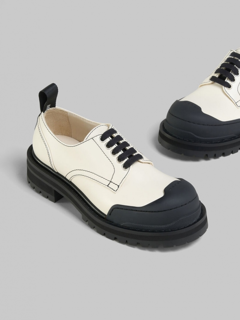 Marni δερματινα Dada Army Derby Shoe ασπρα | BGRSD32159