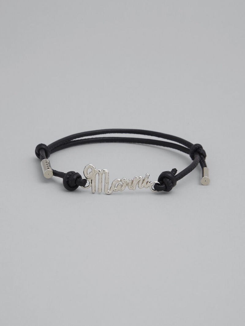 Marni δερματινα Logo Bracelet μαυρα | SGRVO89476