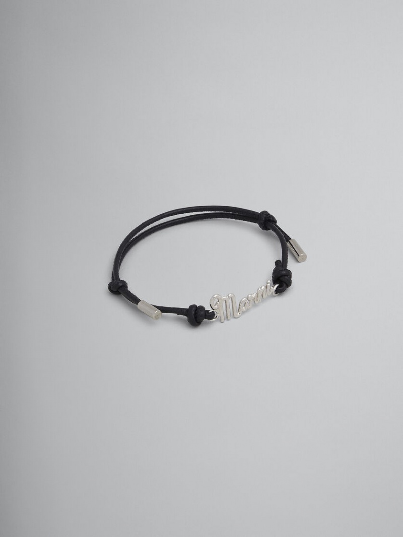 Marni δερματινα Logo Bracelet μαυρα | SGRVO89476