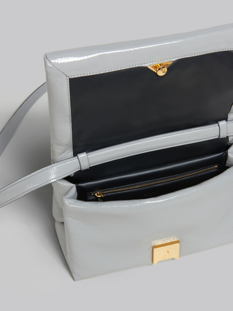 Marni λουστρινι Prisma Shoulder Bag γκρι | ZGRNQ93454