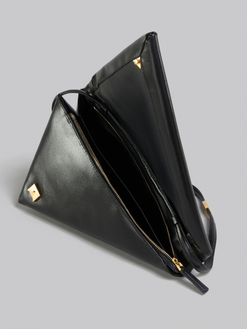 Marni δερματινα Prisma Triangle Bag μαυρα | LGRTR63233