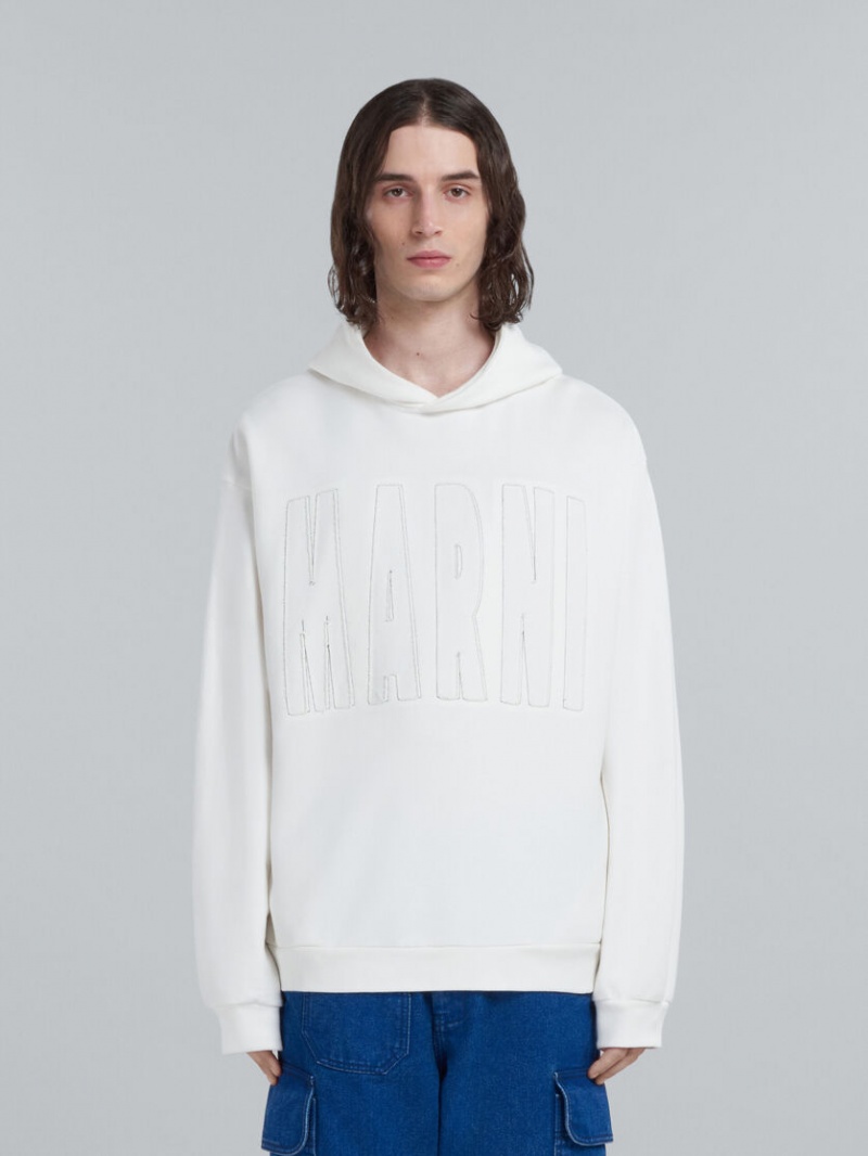 Marni βαμβακερα Sweatshirt With Marni Logo ασπρα | AGRDF47916