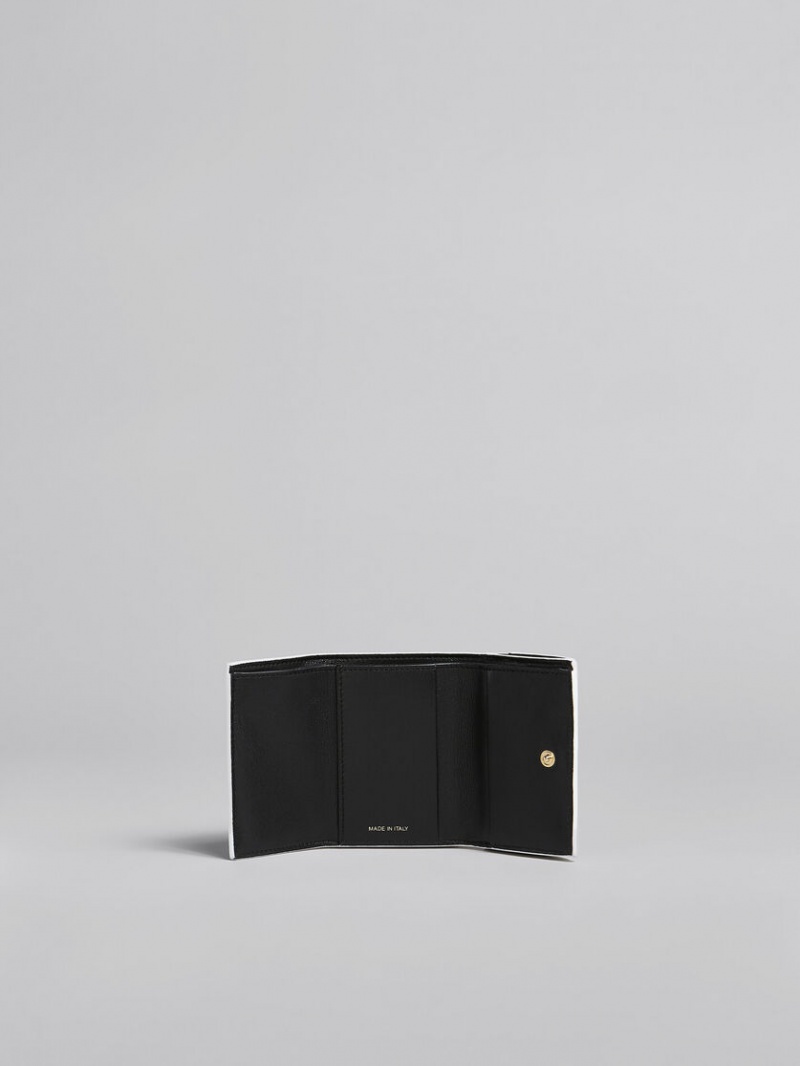 Marni δερματινα Tri-fold Wallet With Studs μαυρα | SGRNY68114