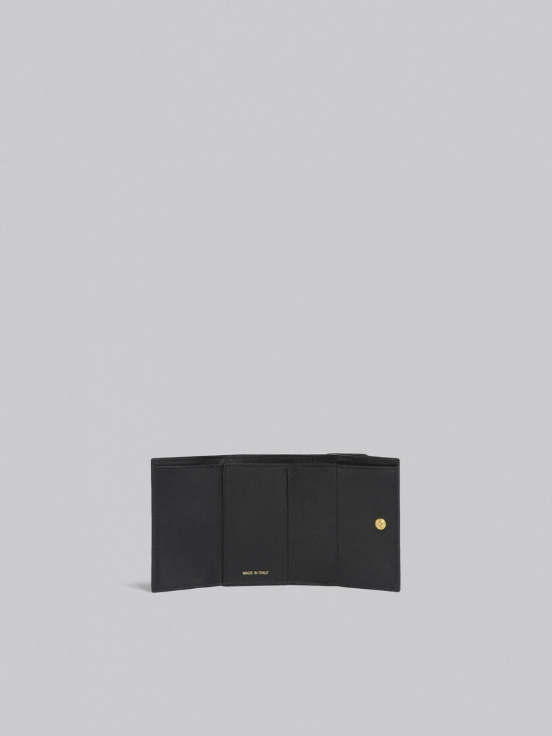 Marni δερματινα Tri-fold Wallet μαυρα | PGRQX96326