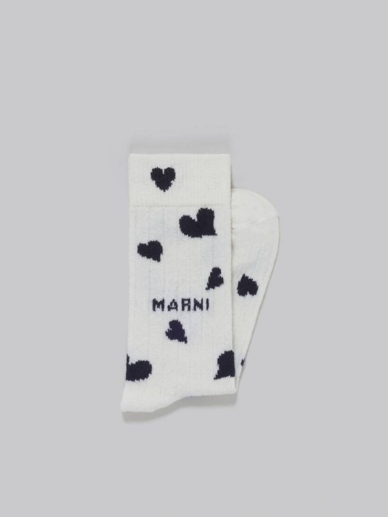 Marni Μαλλί With Heart Motif ασπρα | GRICD66855