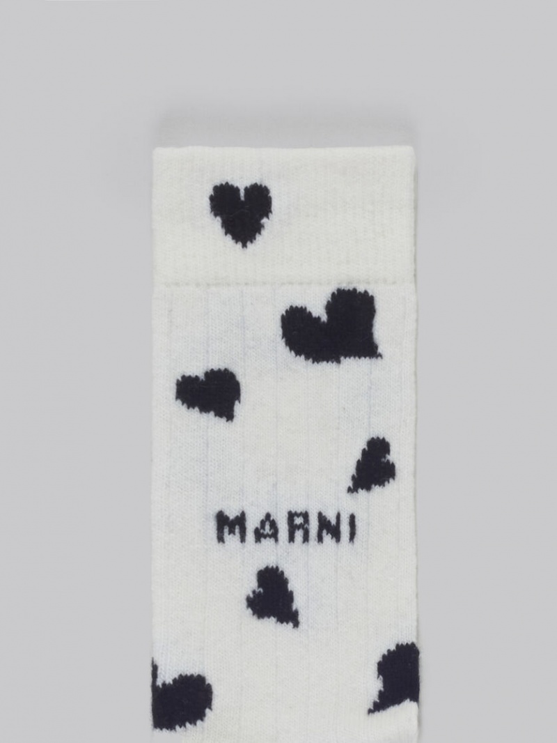 Marni Μαλλί With Heart Motif ασπρα | GRICD66855