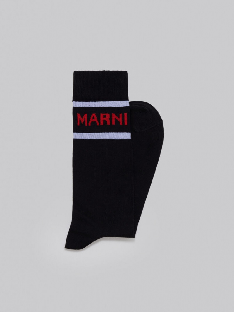 Marni βαμβακερα With Logo μαυρα | YGRVQ33409